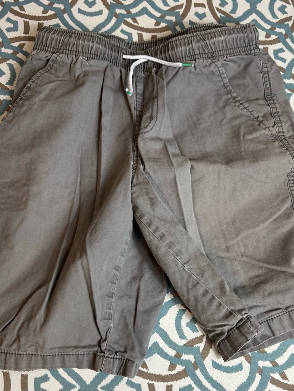Boys Casual Drawstring Shorts in Gray